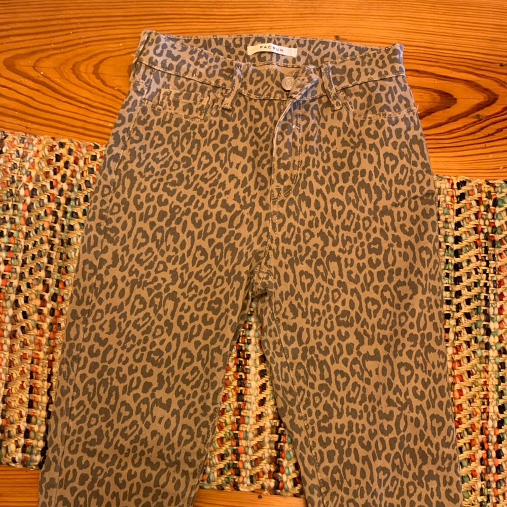 PacSun leopard denim jeans